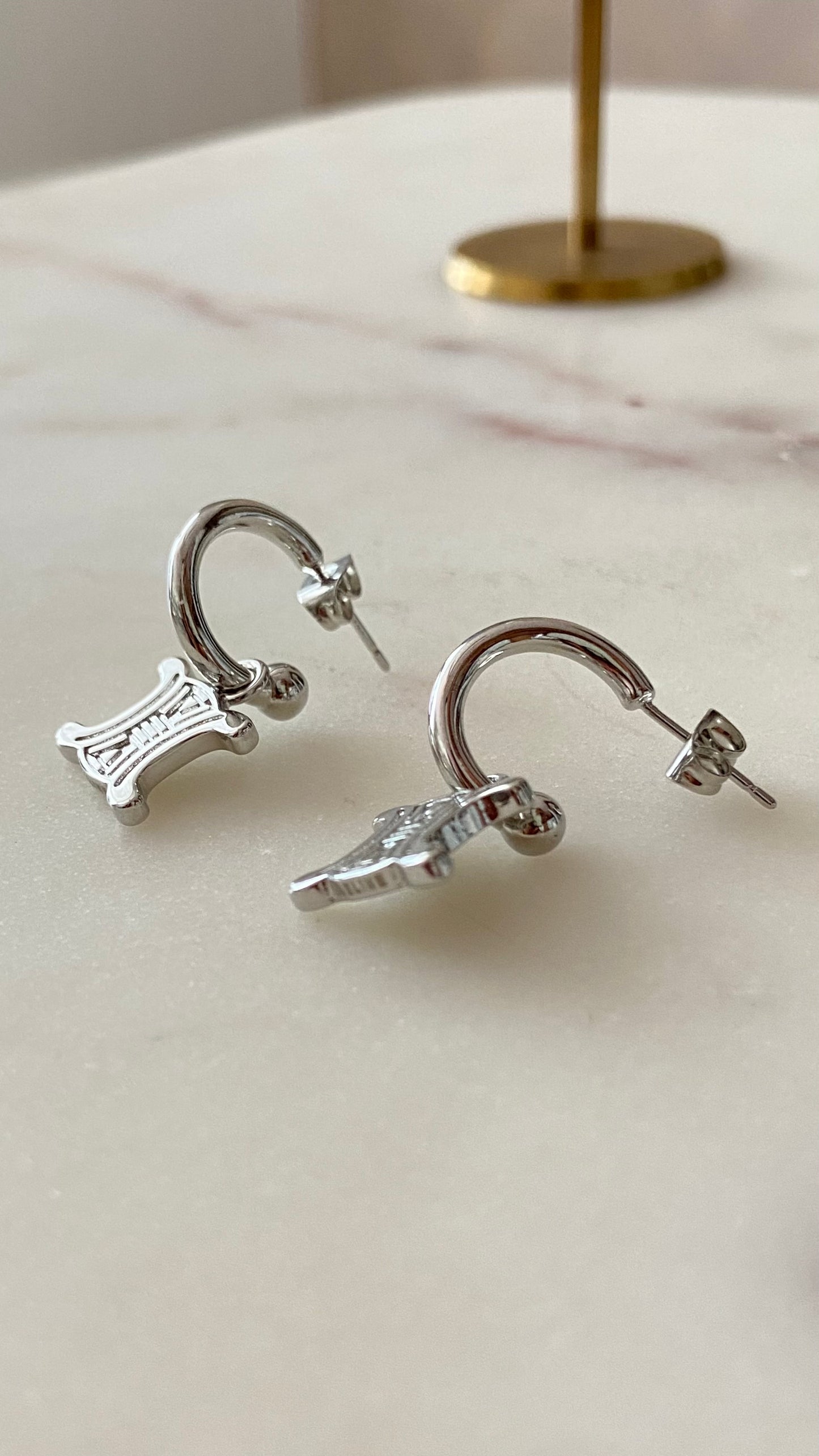 Silver earrings