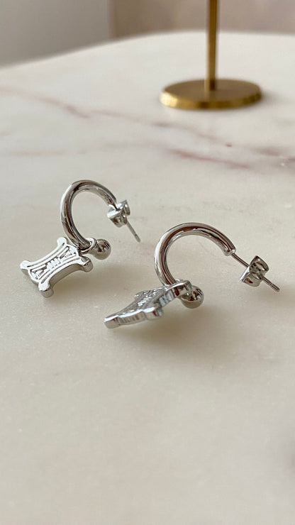 Silver earrings
