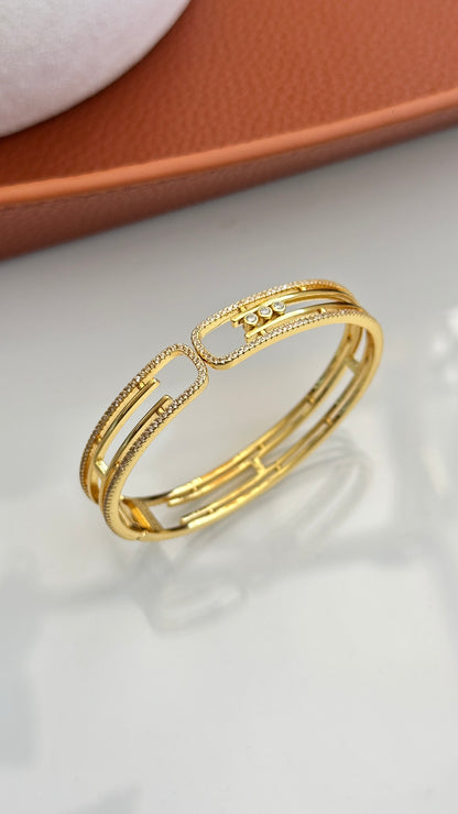M3ssik@ Bangle Size 17cm 3 Crystal