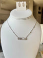 One bar full zirconia silver