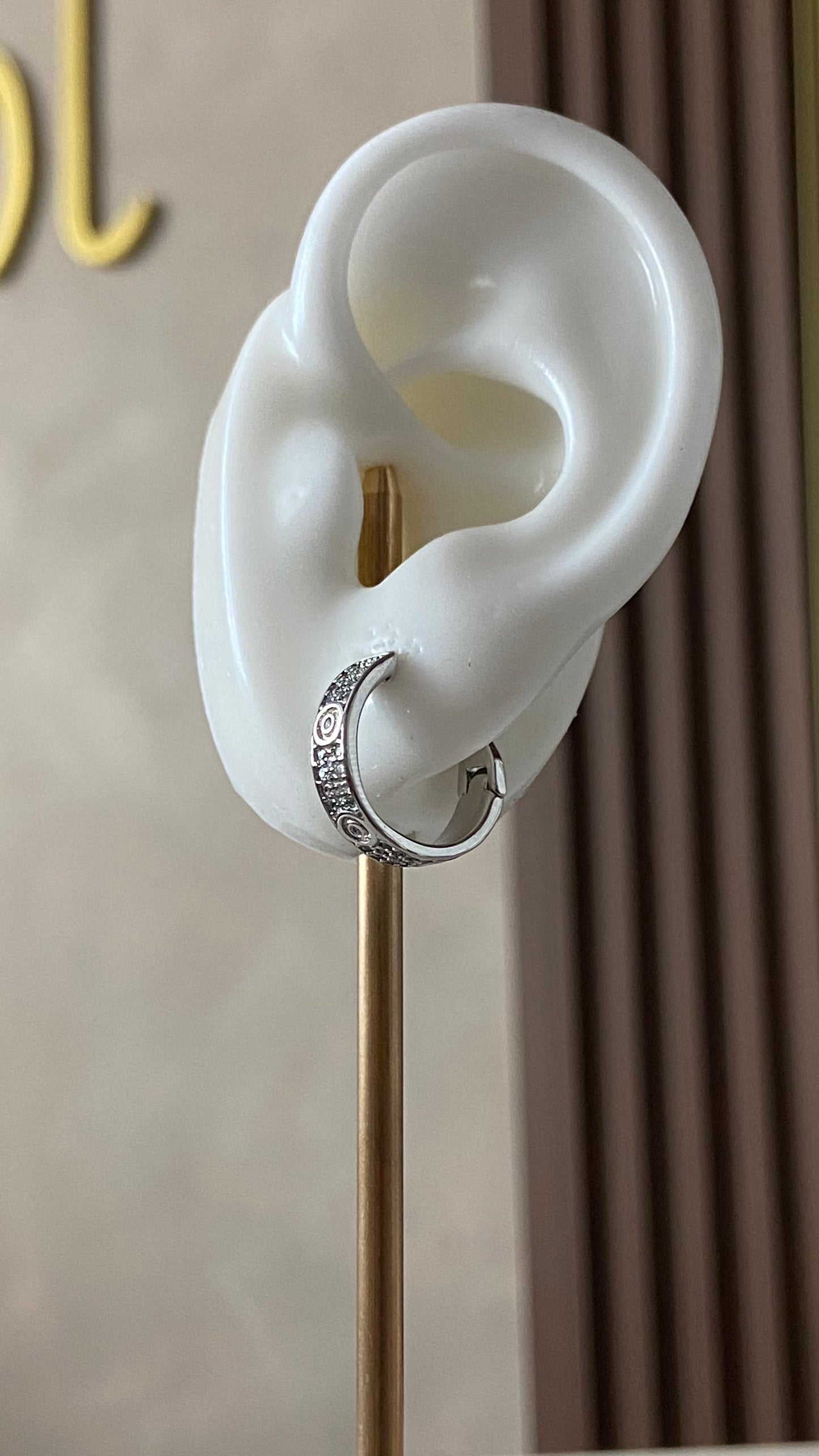 Zirconia silver earrings