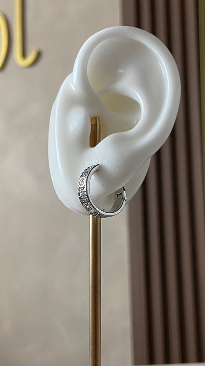 Zirconia silver earrings