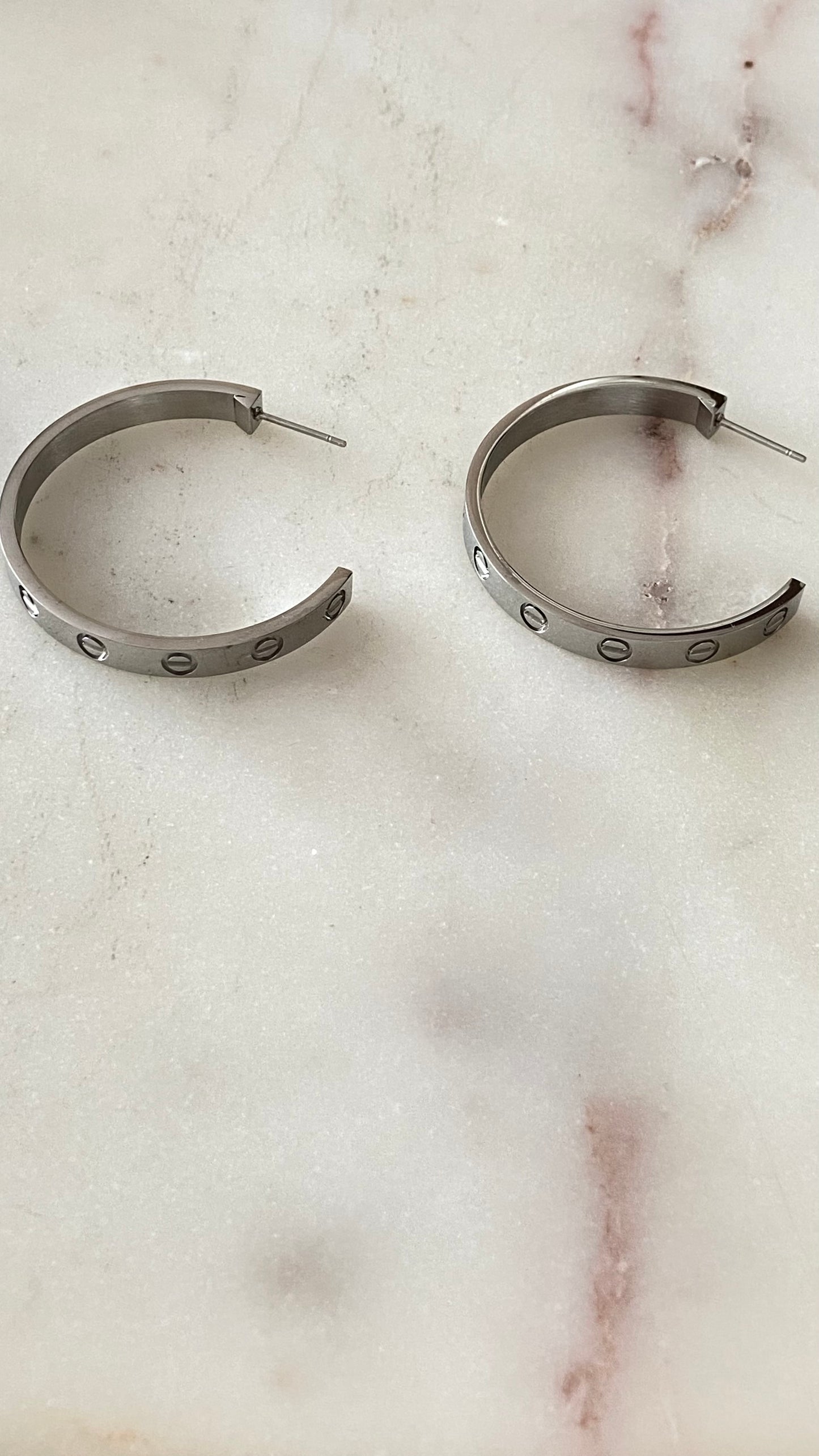 Silver earrings