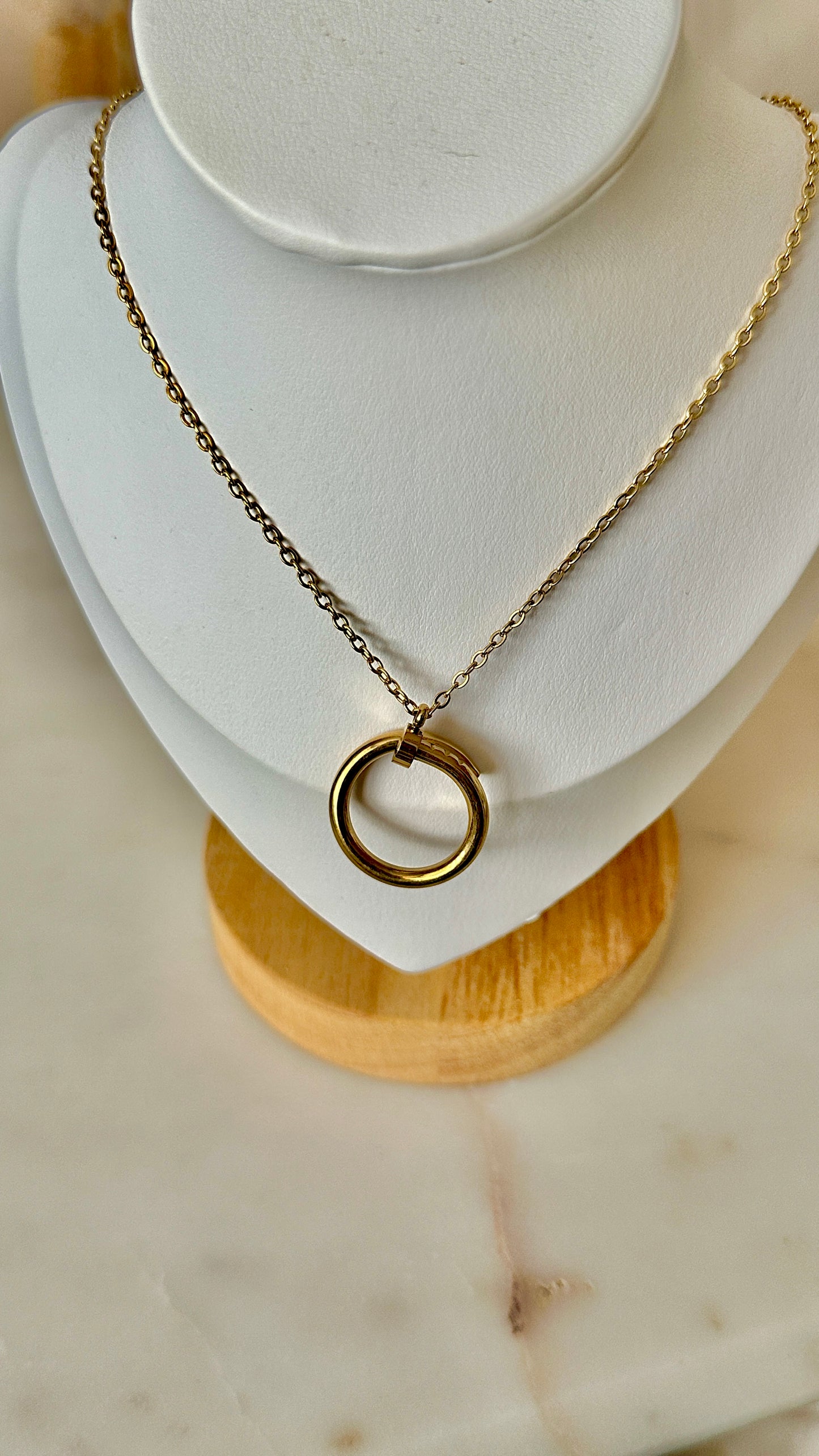 Gold clove necklace
