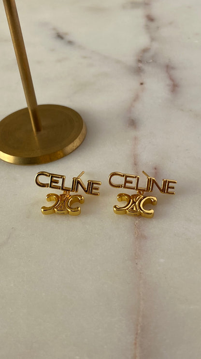 Gold earrings