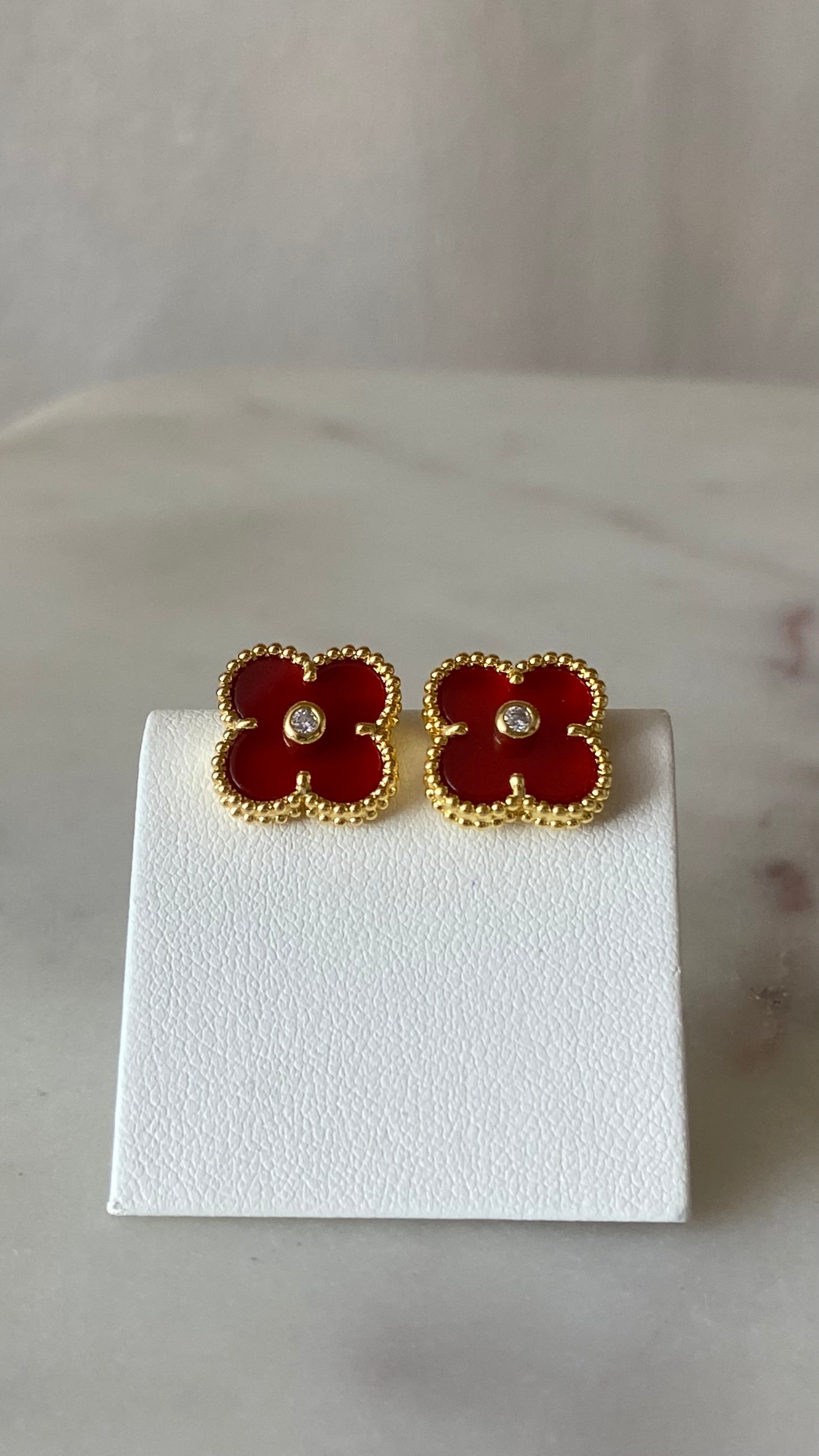 Red earrings