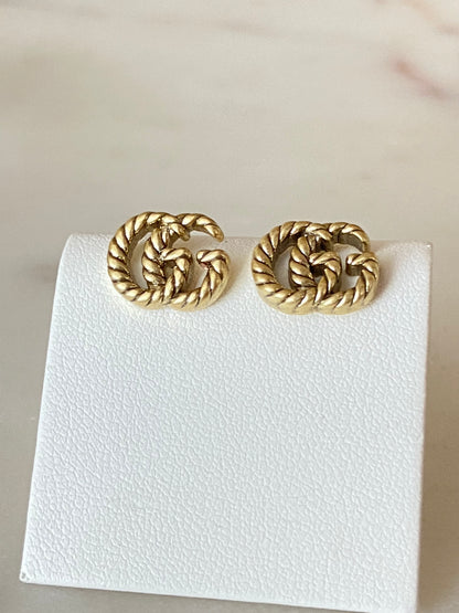 Gold earrings