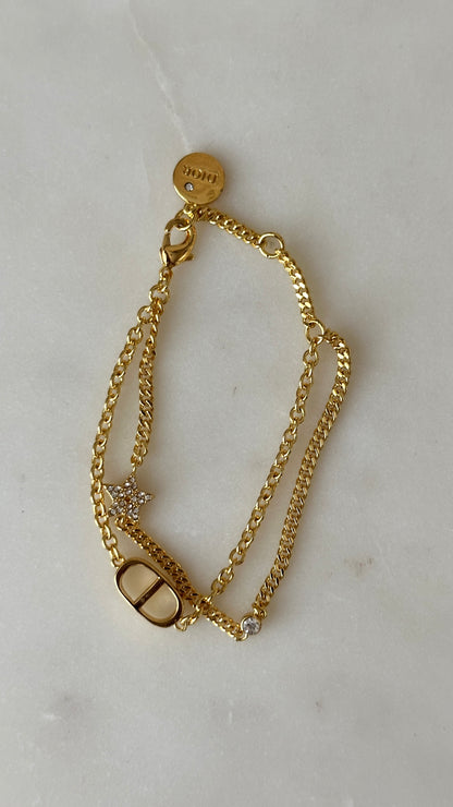 Doble bracelet with star