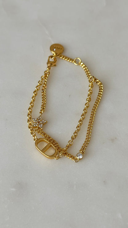 Doble bracelet with star