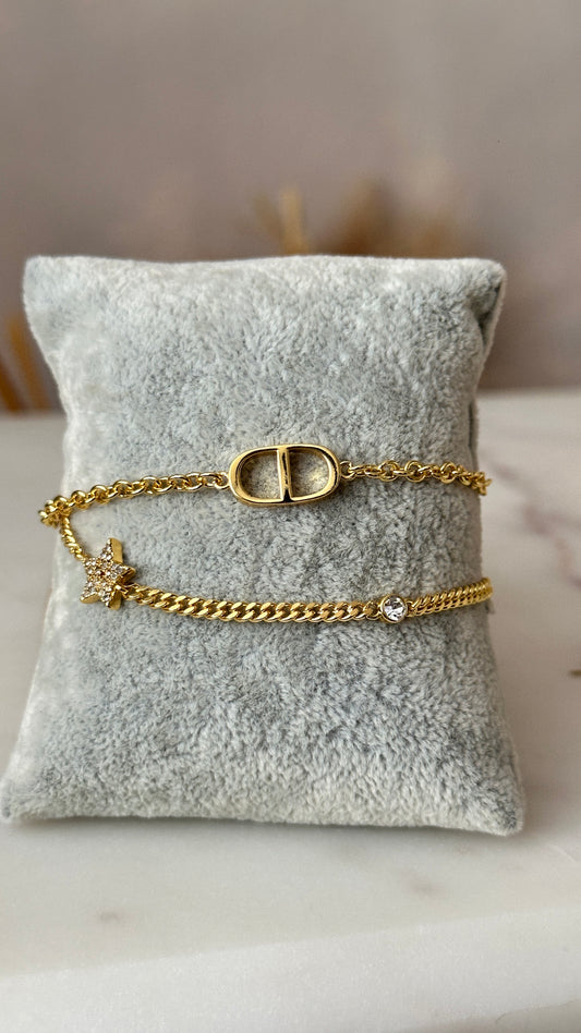 Doble bracelet with star