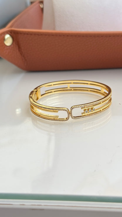 M3ssik@ Bangle Size 17cm 3 Crystal