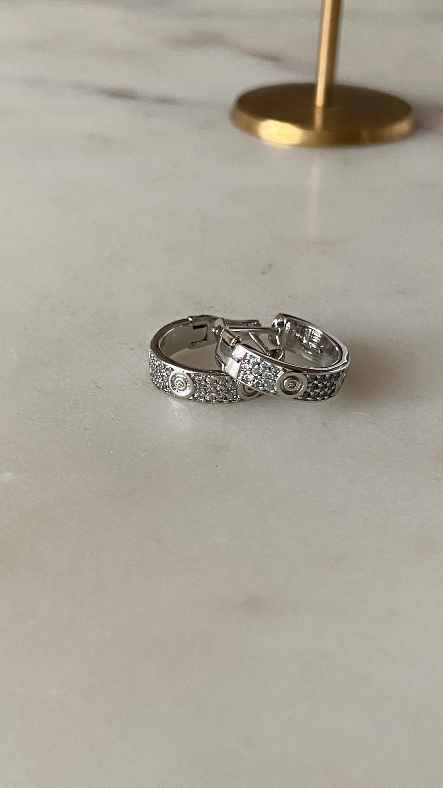 Zirconia silver earrings