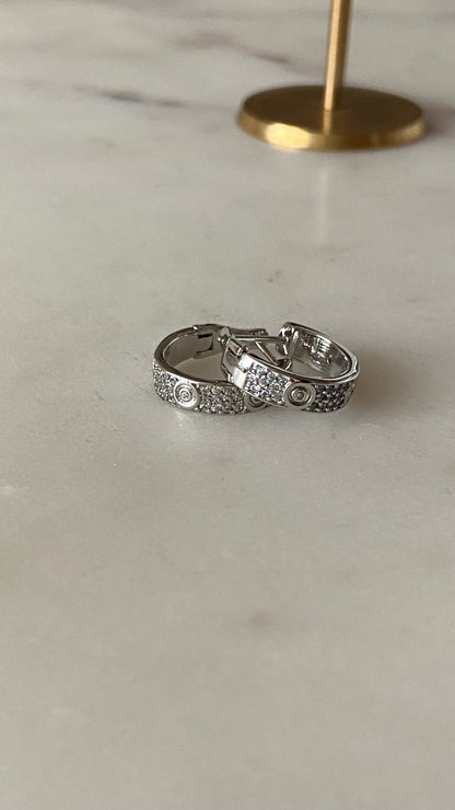 Zirconia silver earrings