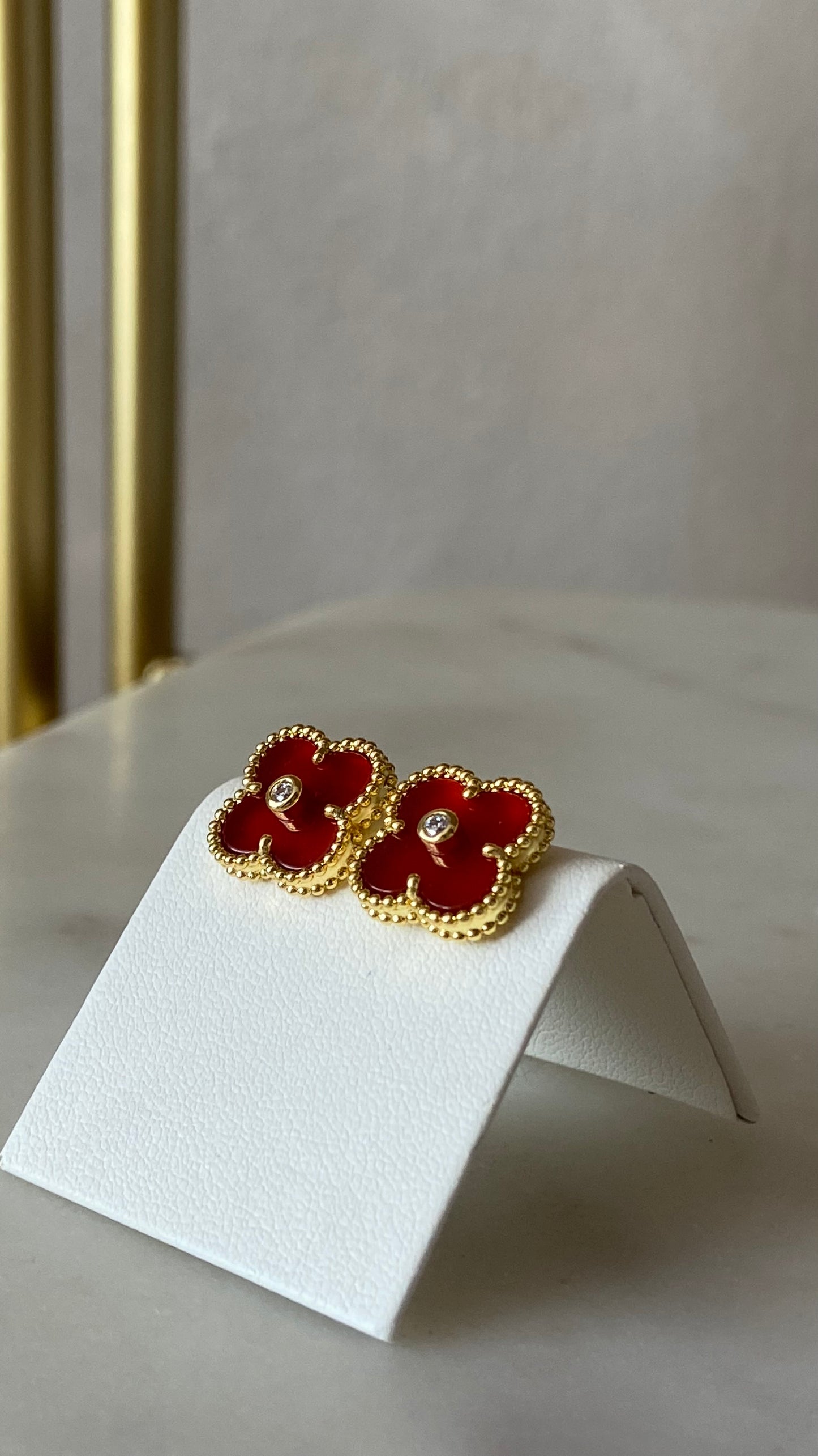 Red earrings