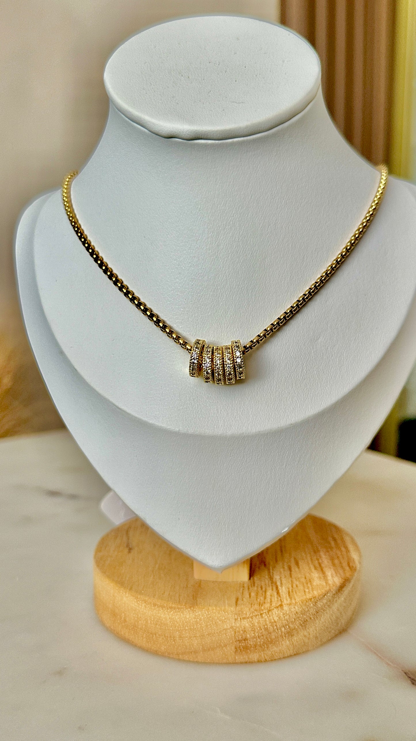 All gold rings Necklace