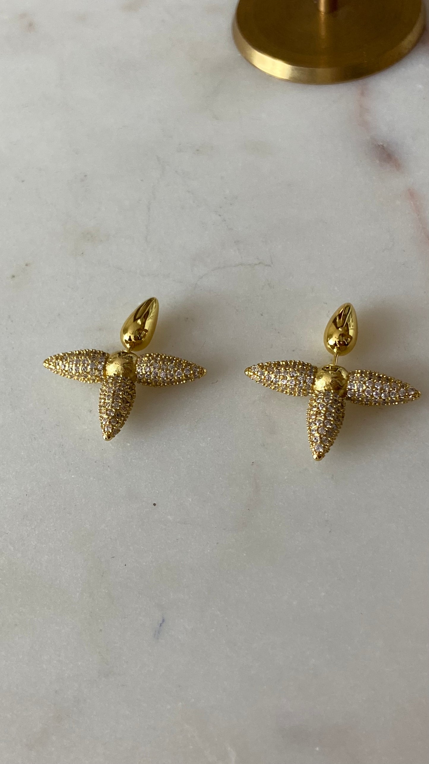 Gold earrings