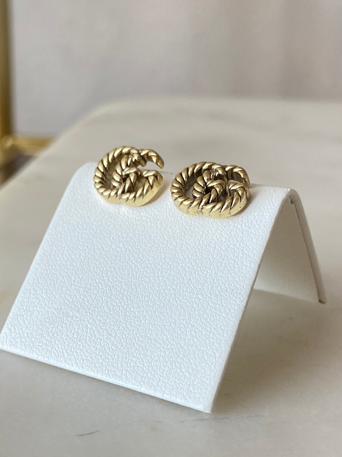 Gold earrings