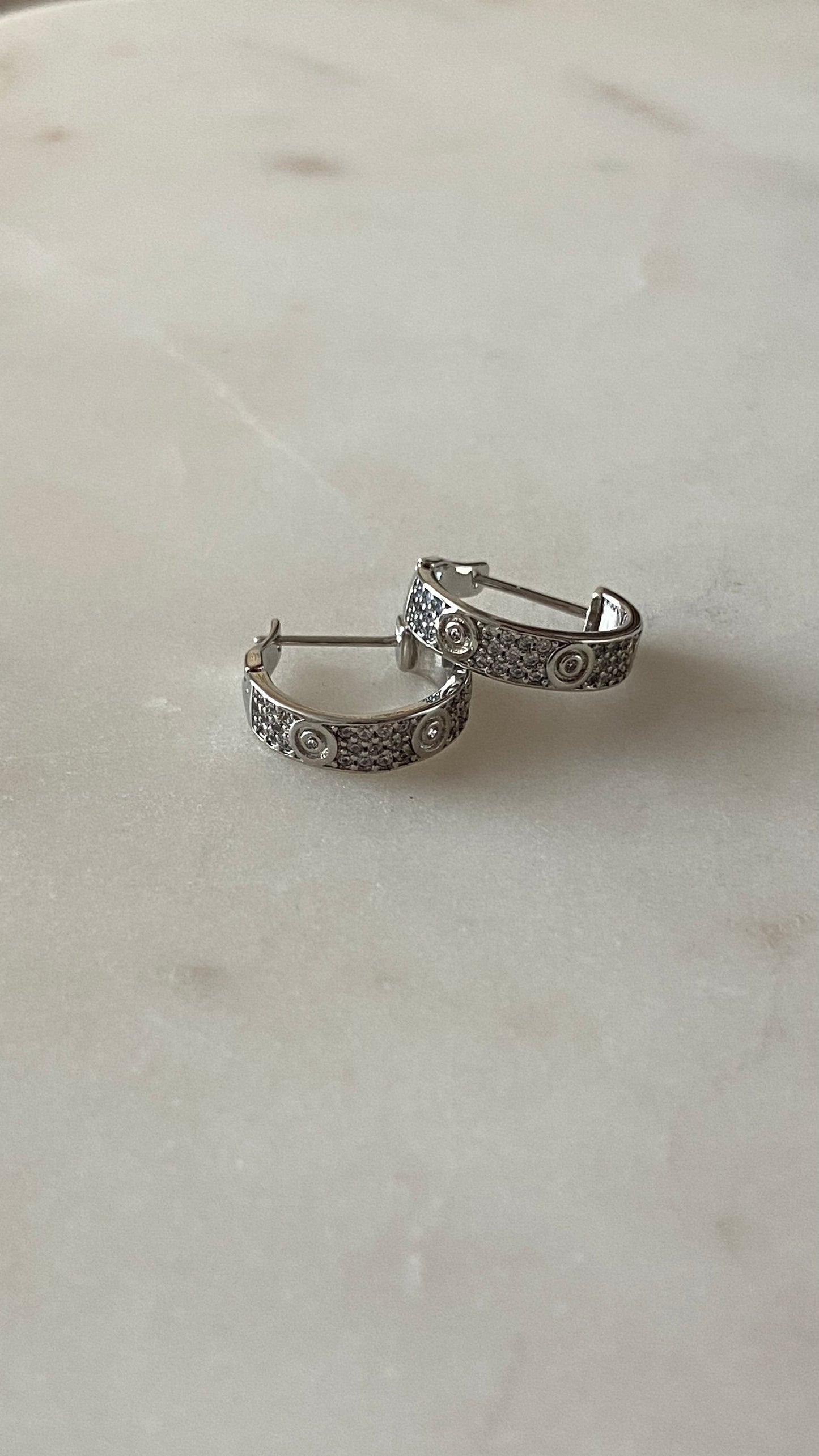 Zirconia silver earrings