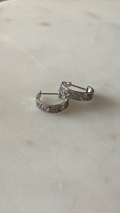 Zirconia silver earrings