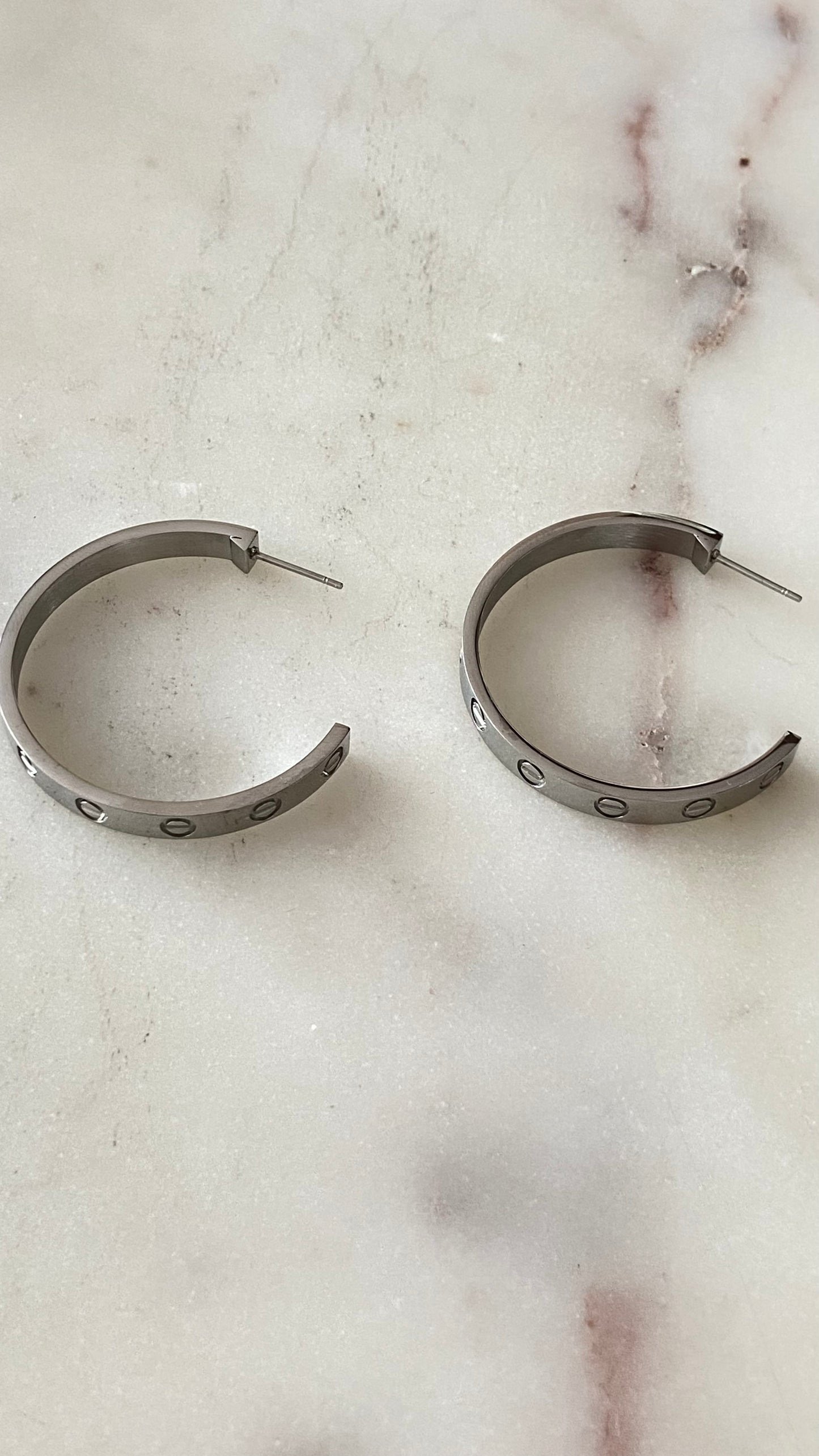 Silver earrings