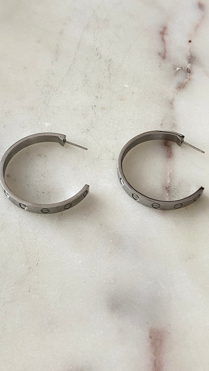 Silver earrings