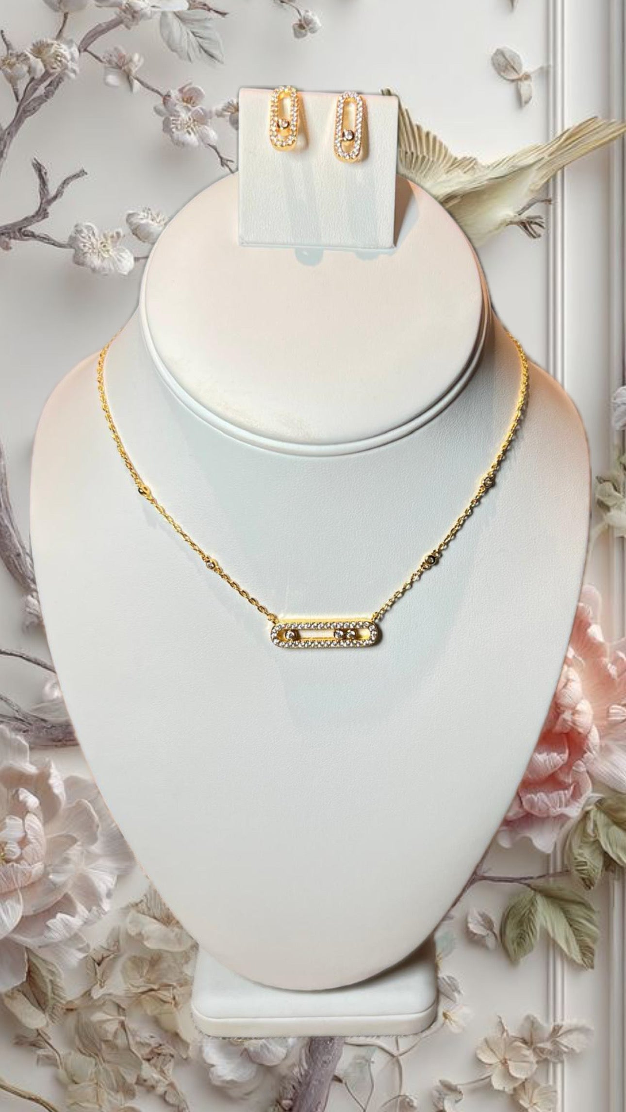 One bar full zirconia Gold